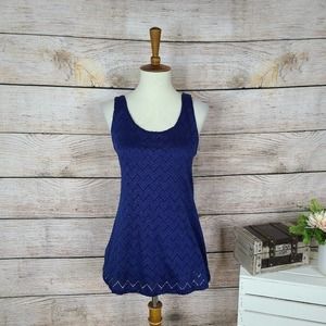 4/$25 Banana Republic Sleeveless Navy Knit Top